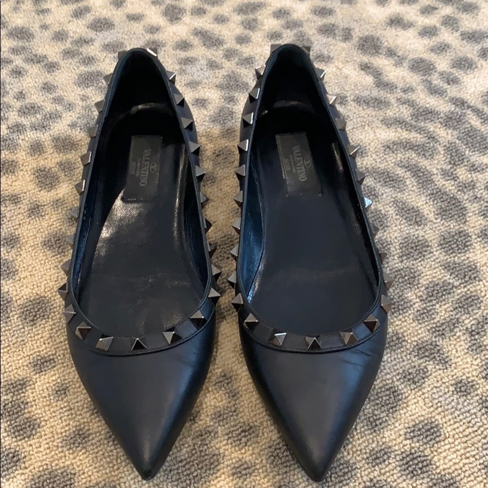Valentino Garavani rockstud noir flat